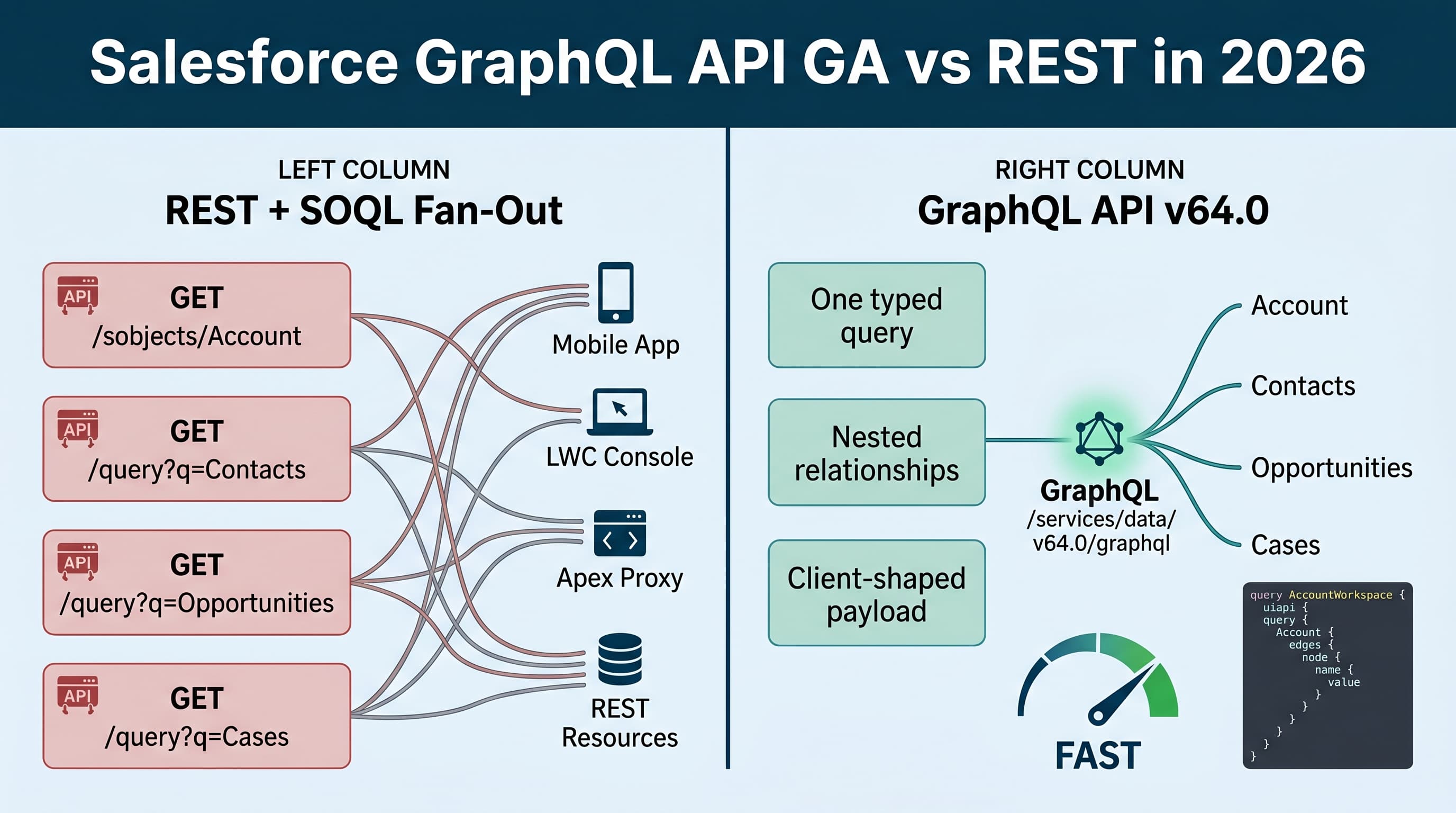 Salesforce GraphQL API Is GA: When to Use It Over REST