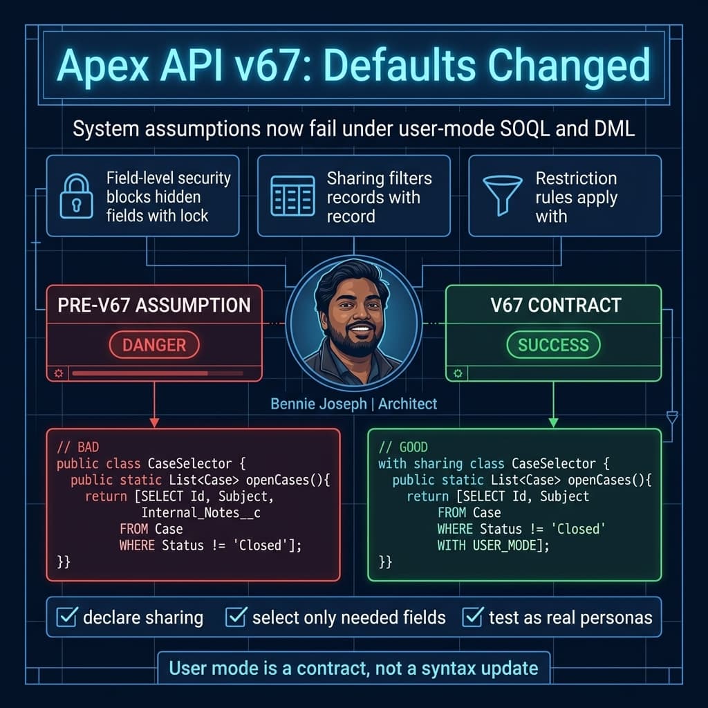 Apex v67 user mode security shift from unsafe selector to explicit selector