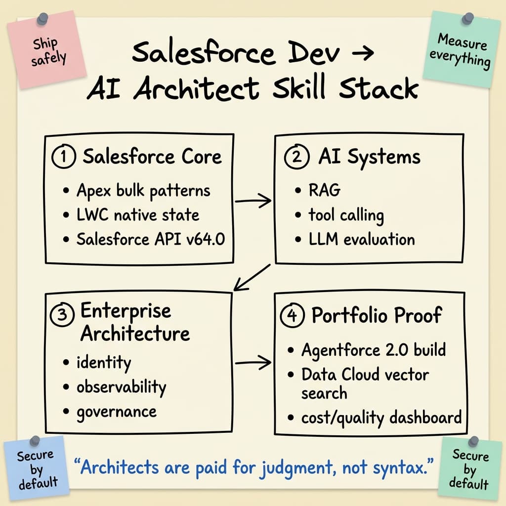 Salesforce to AI architect skill stack