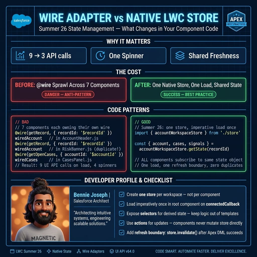 Account workspace architecture using native LWC state