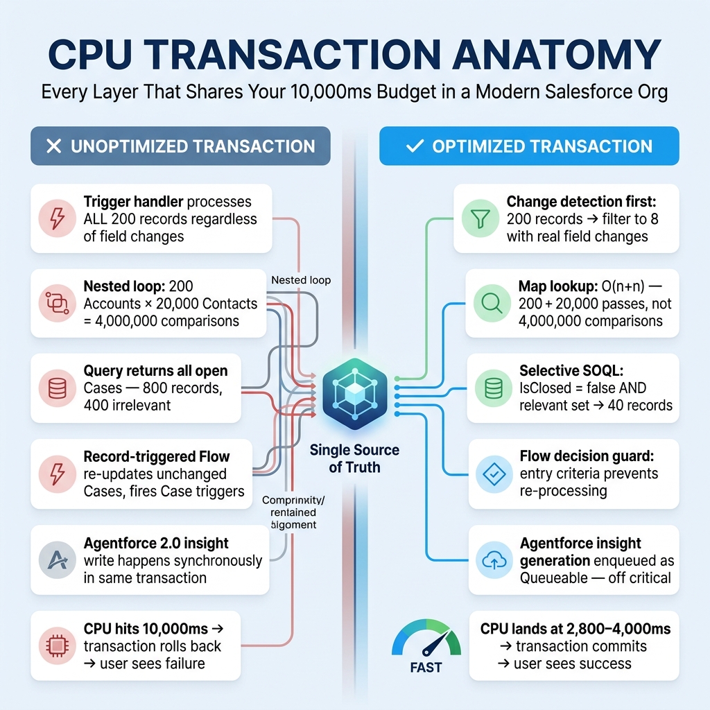 Fake fixes vs real fixes: comparison of 5 common Apex CPU workarounds versus the real transaction mapping approach