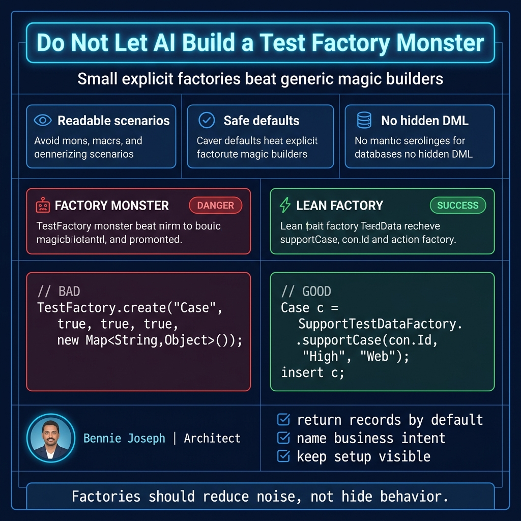 Lean Apex test factory compared with factory monster