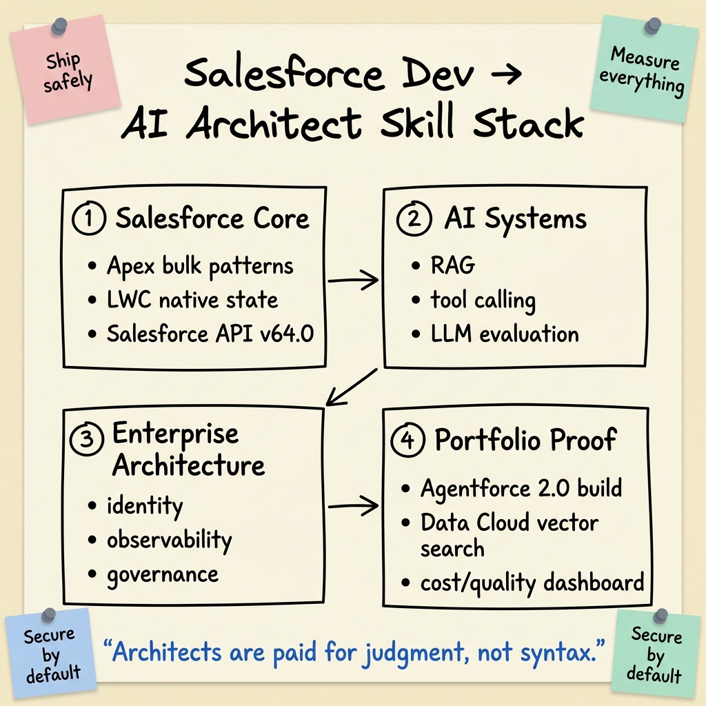 Salesforce to AI architect skill stack