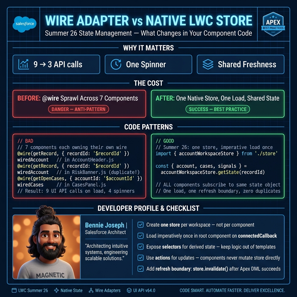 Account workspace architecture using native LWC state