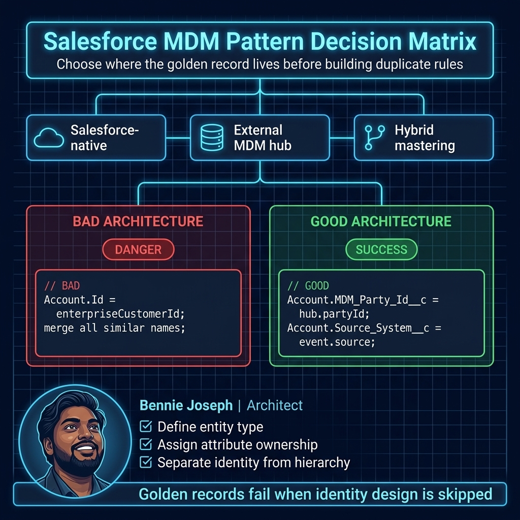 Salesforce MDM pattern decision matrix